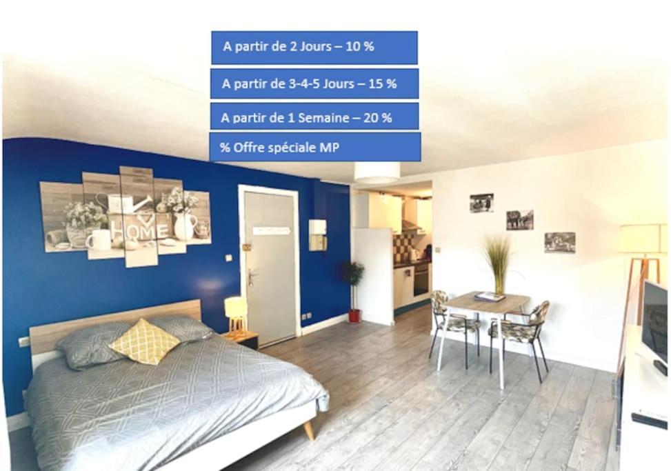 Moissac Centre Studio 30m2 Calme Cour Intérieure vélo Netflix Extérieur photo